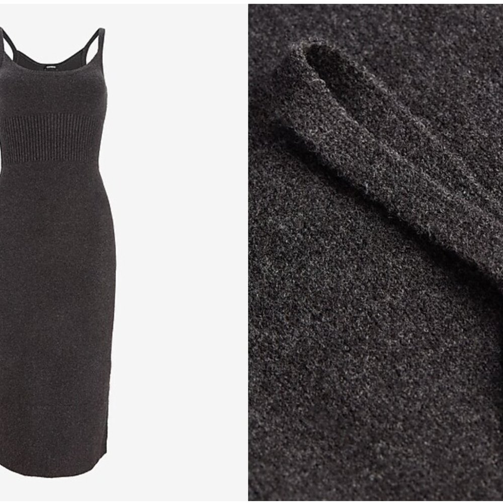 EXPRESS Ribbed Sweater Midi Dress - Picture 3 of 6